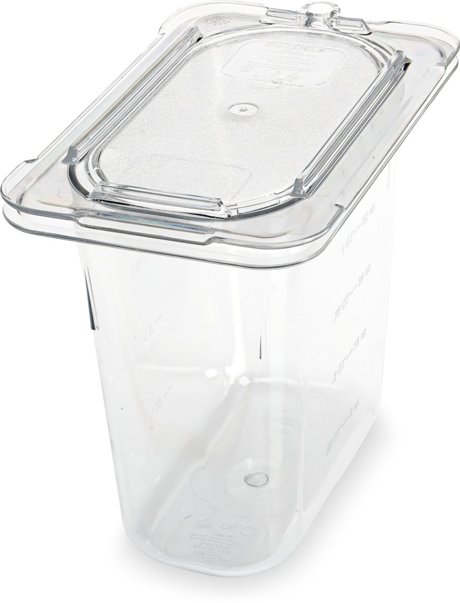 Carlisle 3068807 StorPlus Polycarbonate Food Pan 6" Deep - 1/9 Size - Clear