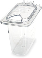 Carlisle 3068807 StorPlus Polycarbonate Food Pan 6" Deep - 1/9 Size - Clear