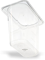 Carlisle 3068807 StorPlus Polycarbonate Food Pan 6" Deep - 1/9 Size - Clear