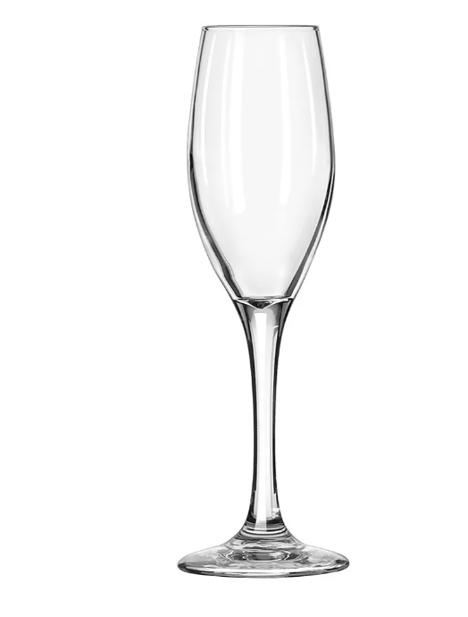 Libbey 3096 5 3/4 oz Perception OnePiece Flute Glass - Safedge Rim & Foot