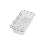 Cambro 30CWD135 Camwear Polycarbonate Food Pan Drain Tray - 1/3 Size - Clear