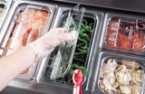 Cambro 30CWLN135 Camwear FlipLid Polycarbonate Food Pan Cover with Spoon Notch - 1/3 Size - Clear