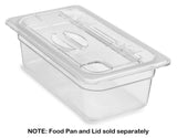 Cambro 30CWLN135 Camwear FlipLid Polycarbonate Food Pan Cover with Spoon Notch - 1/3 Size - Clear