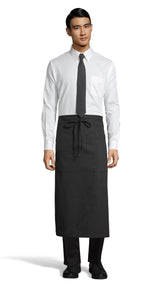 Uncommon Threads 3100-0100 Bistro Apron with 3-Section Pocket 33"L x 28"W - Black