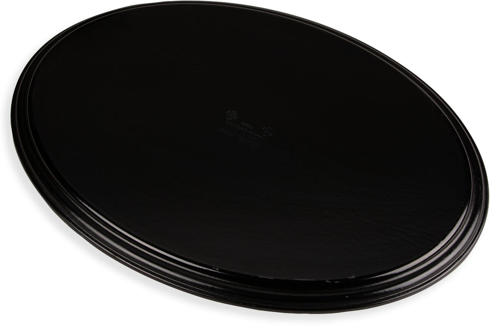 Carlisle 3100GR2004 Griptite 2 Fiberglass Oval Serving Tray 31-1/2" - Black