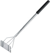 TableCraft 3155 Chrome-Plated Steel Bean Masher with 6" Square Face and 30" Cool-to-Touch Black Vinyl Handle