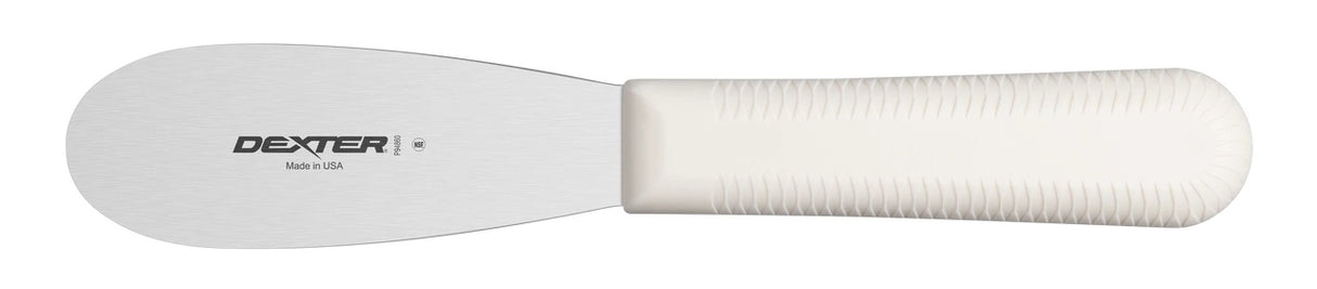 Dexter-Russell 31652 Basics Sandwich Spreader with White Poly Handle 3" - 24/Case