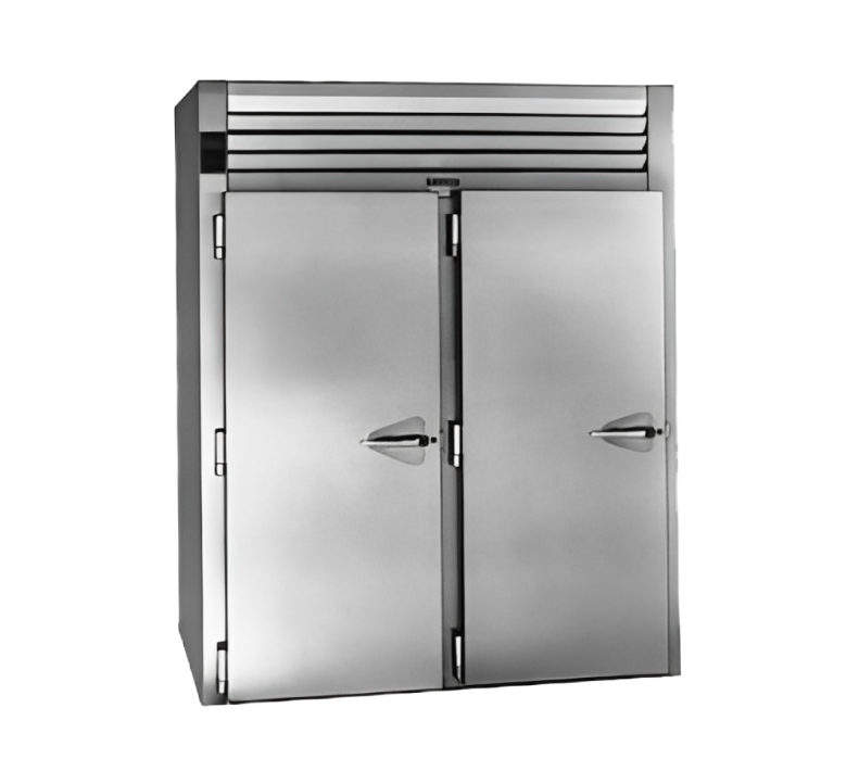 Traulsen RRI232LUT-FHS Spec-Line 2-Section 2 Solid Swing Door Roll-In Refrigerator for 66" High Racks - 74.3 Cu. Ft., 115V