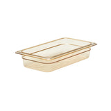 Cambro 32HP150 H-Pan Plastic High Heat Food Pan - 1/3 Size, 2-1/2" Deep - Amber
