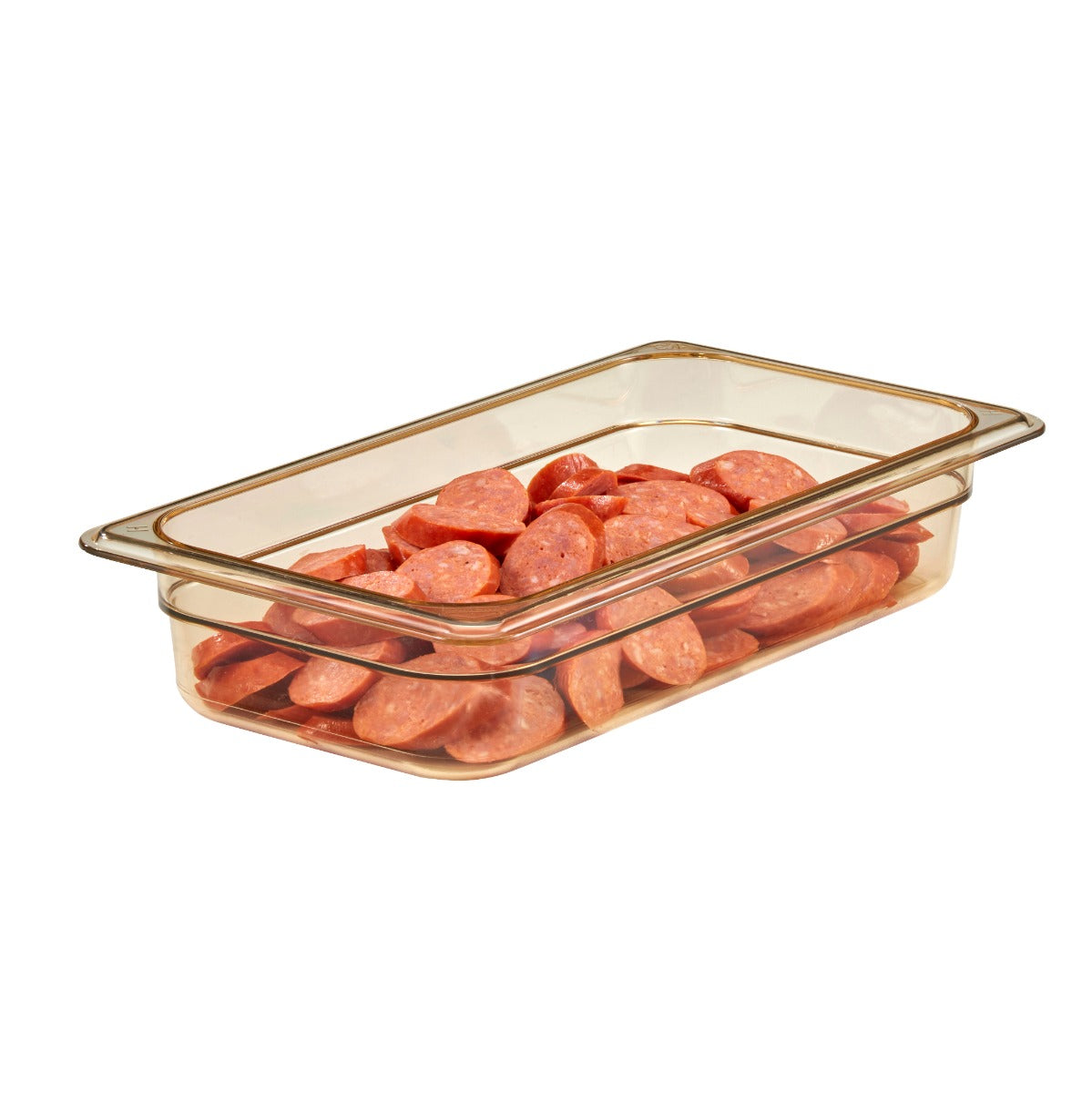 Cambro 32HP150 H-Pan Plastic High Heat Food Pan - 1/3 Size, 2-1/2" Deep - Amber