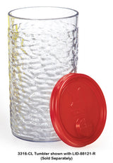 GET 3316-CL Waikiki SAN Plastic Hammered Textured Tumbler 16 oz. - Clear - 72/Case