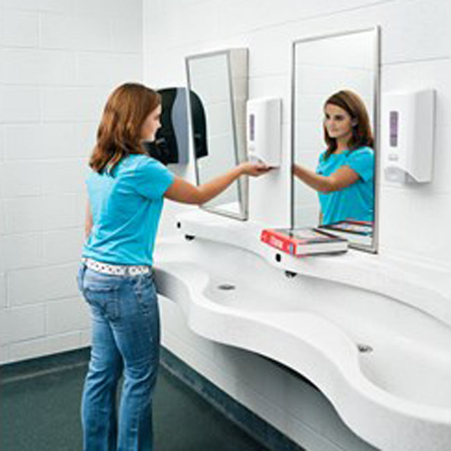 Rubbermaid 3486591 Flex Wall Mount Manual Skin Care Dispenser for Foam or Liquid Hand Soap 1000/1300 ml - White