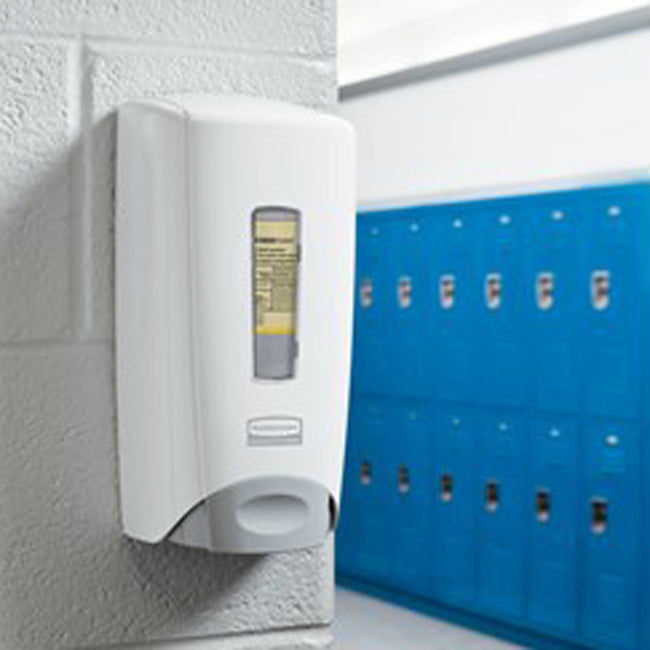 Rubbermaid 3486591 Flex Wall Mount Manual Skin Care Dispenser for Foam or Liquid Hand Soap 1000/1300 ml - White