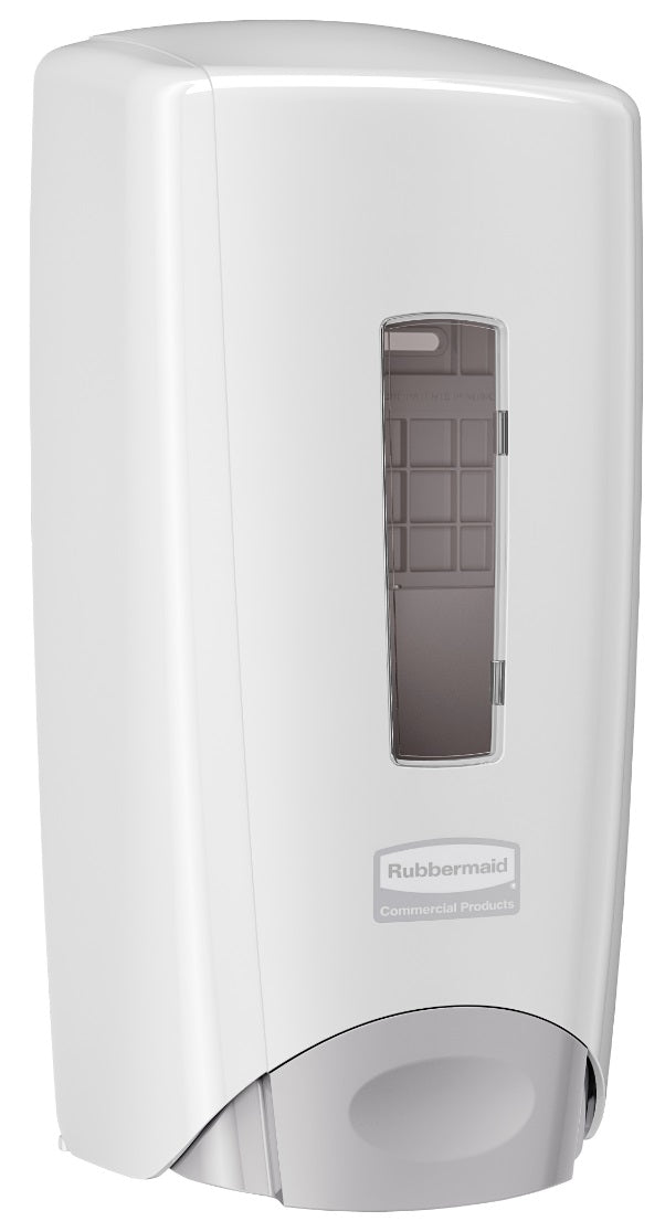 Rubbermaid 3486591 Flex Wall Mount Manual Skin Care Dispenser for Foam or Liquid Hand Soap 1000/1300 ml - White