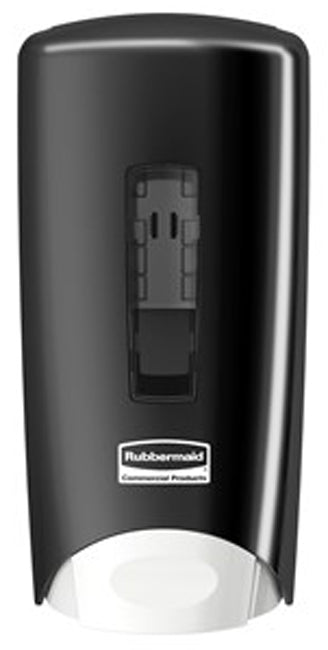 Rubbermaid 3486592 Flex Wall Mount Manual Skin Care Dispenser for Foam or Liquid Hand Soap 1000/1300 ml - Black