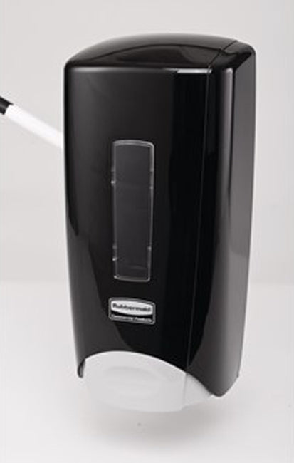 Rubbermaid 3486592 Flex Wall Mount Manual Skin Care Dispenser for Foam or Liquid Hand Soap 1000/1300 ml - Black