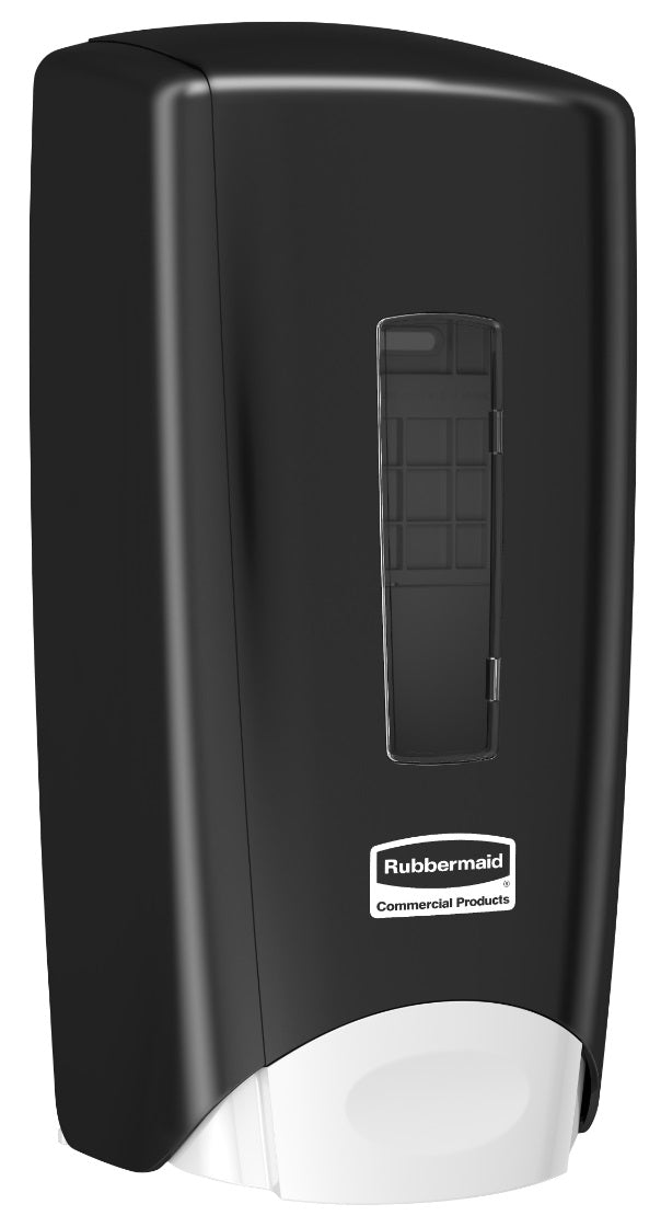 Rubbermaid 3486592 Flex Wall Mount Manual Skin Care Dispenser for Foam or Liquid Hand Soap 1000/1300 ml - Black