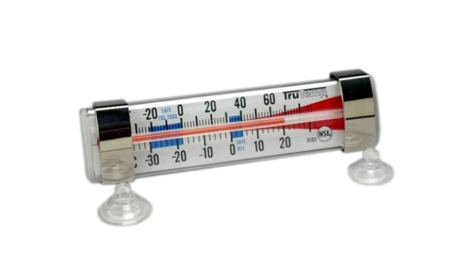 Taylor 3503FS Thermometer, Refrigerator/Freezer, Tube Type, Suction Cup Installation - 4ea/Case