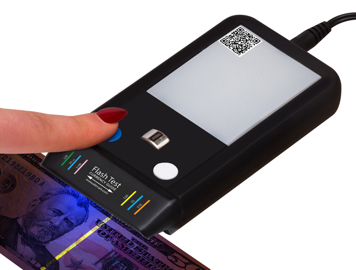 Blue Button - UV Light Security Test