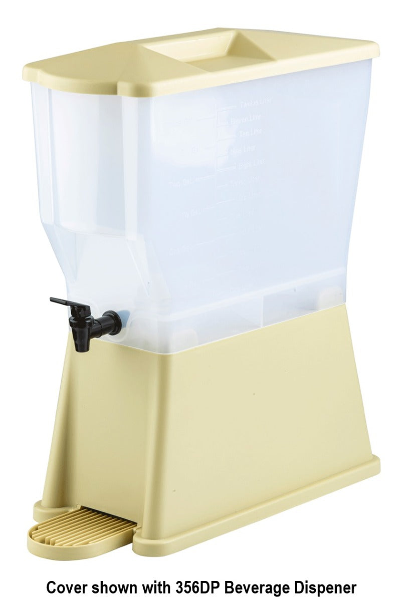 TableCraft 356C Polypropylene Replacement Dispenser Cover - for Slimline Beverage Dispensers (356DP & TW33DP) - Almond