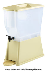 TableCraft 356C Polypropylene Replacement Dispenser Cover - for Slimline Beverage Dispensers (356DP & TW33DP) - Almond