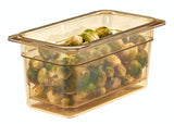 Cambro 24HP150 High Heat Food Pan  1/2 Size 4" Deep Amber