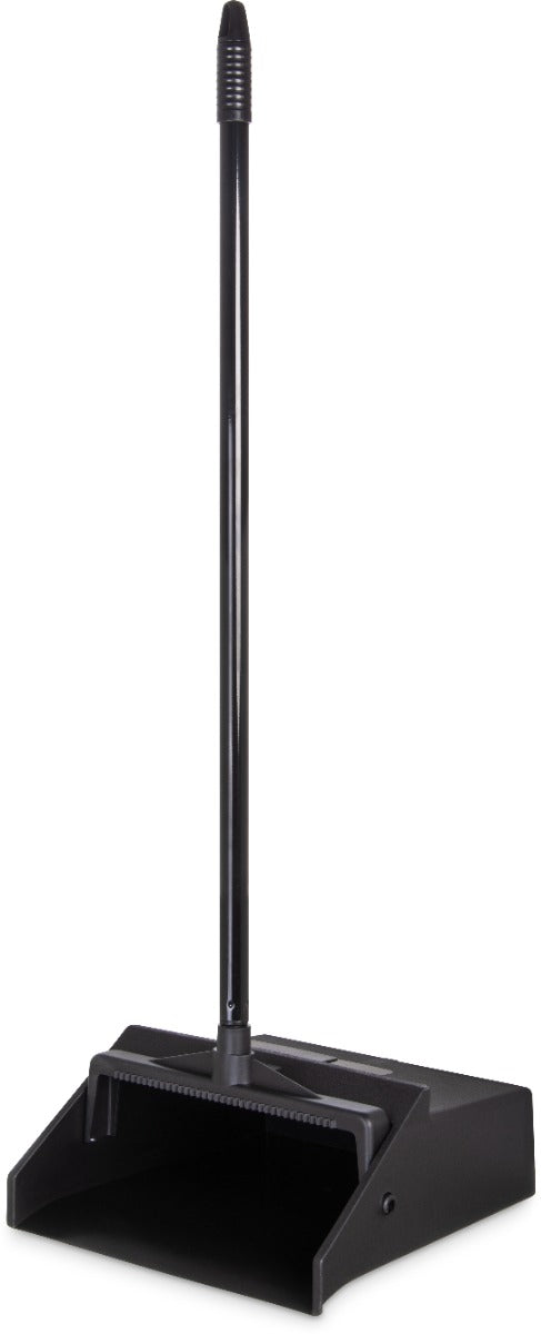 Carlisle 36141003 12" Lobby Dust Pan - Metal Handle, Black