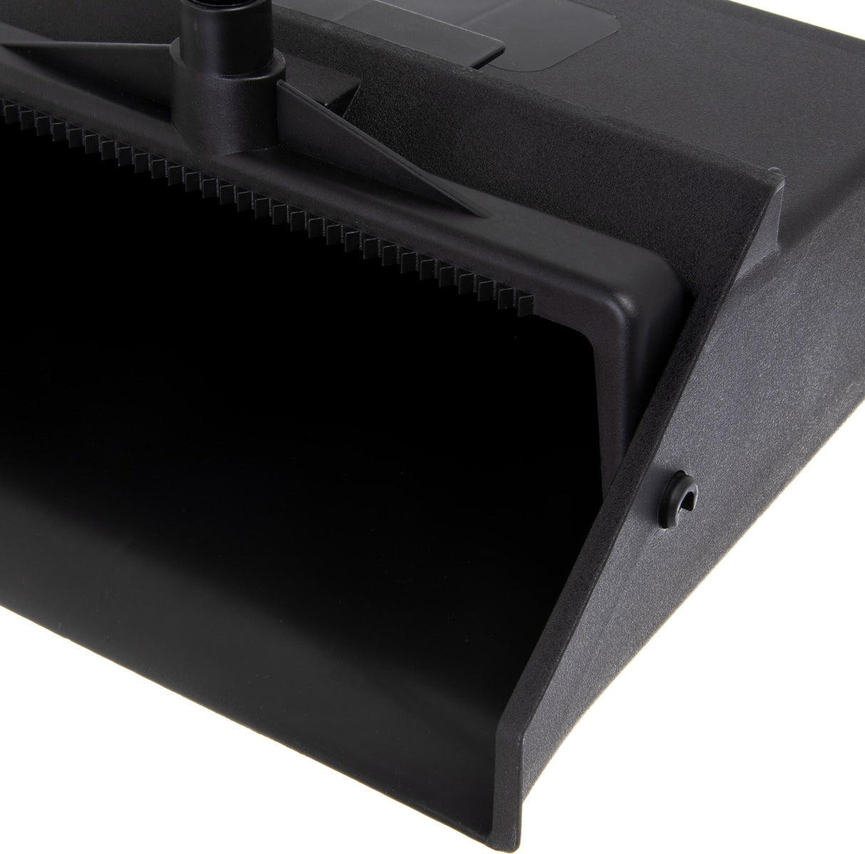 Carlisle 36141003 12" Lobby Dust Pan - Metal Handle, Black