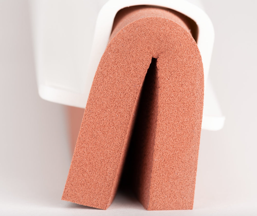 Carlisle 36692200 Flo-Pac Red Double Moss Foam Rubber Floor Squeegee (Head Only) with White Plastic Frame 22"