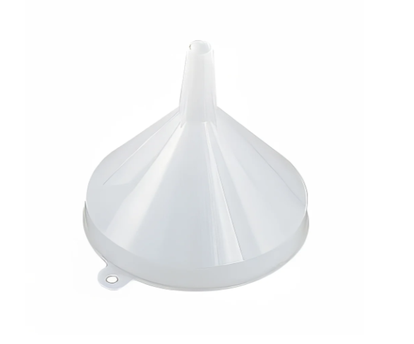 Browne 368 8 oz Funnel - Plastic, White - 12ea/Case