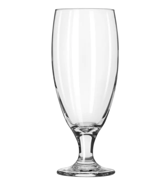Libbey 3804 16 oz Embassy Pilsner Glass - Safedge Rim & Foot