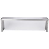 Vollrath 38053 ServeWell Stainless Steel Single-Deck Overshelf with Acrylic Panel Cafeteria Breath Guard 46"W x 10"D x 13"H - for Vollrath 3 Well / Pan Hot or Cold Food Tables
