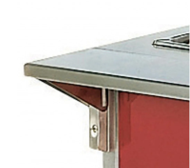 Vollrath 38993 2-Series Affordable Portable Cold Food Station / Food Bar Plate Rest with Fold-Down Mounting Kit 46"W x 7"D