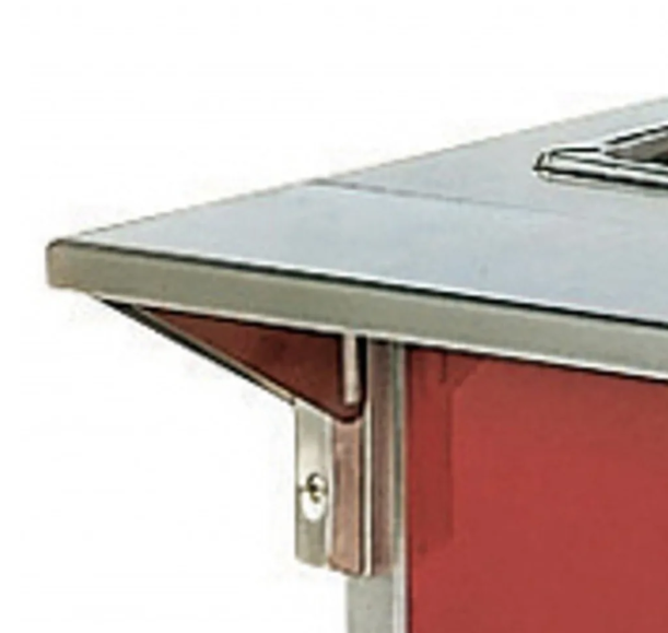 Vollrath 38994 2-Series Affordable Portable Cold Food Station / Food Bar Plate Rest with Fold-Down Mounting Kit 60"W x 7"D