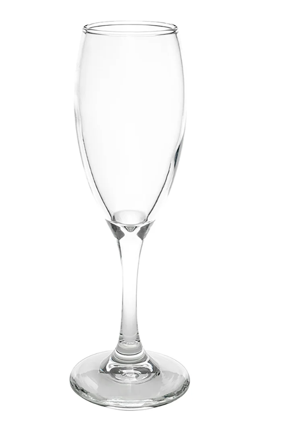 Libbey 3996 5 3/4 oz Teardrop Flute Glass - Safedge Rim & Foot Guarantee