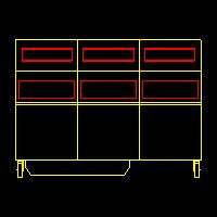 Vulcan 3TR85CF Three Bank Natural Gas Floor Fryer with PowerFry3, Computer Controls, KleenScreen Filtration - Holds 255 to 270 lbs. - 270,000 BTU