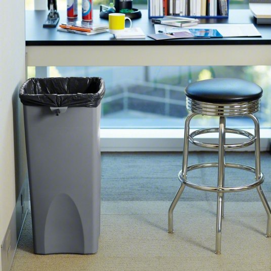 Rubbermaid FG356988BEIG Untouchable Square Container 23 Gal - Gray