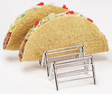 GET 4-81858 Specialty Servingware Stainless Steel Taco Holder 6" x 2-1/2" x 1-1/2"H - Holds 3 to 4 Tacos