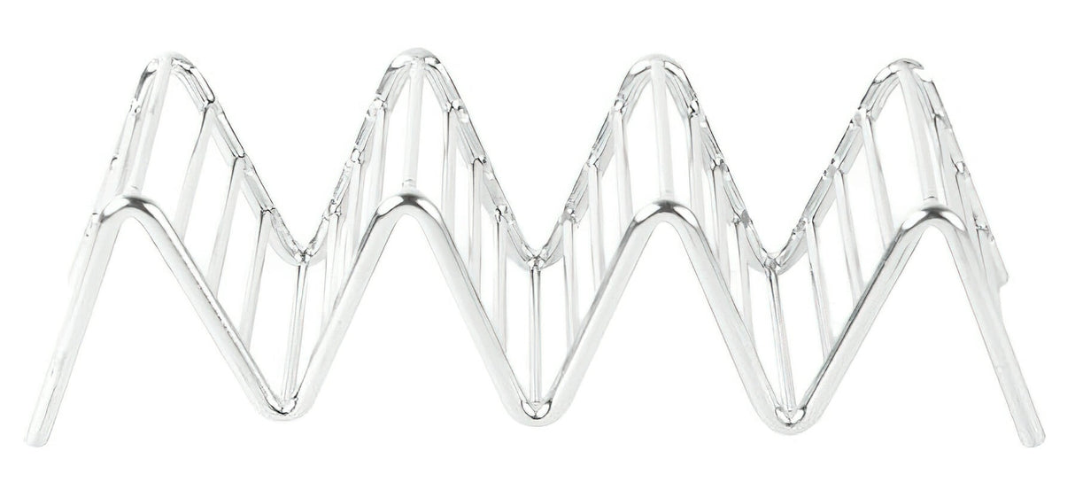 GET 4-81858 Specialty Servingware Stainless Steel Taco Holder 6" x 2-1/2" x 1-1/2"H - Holds 3 to 4 Tacos