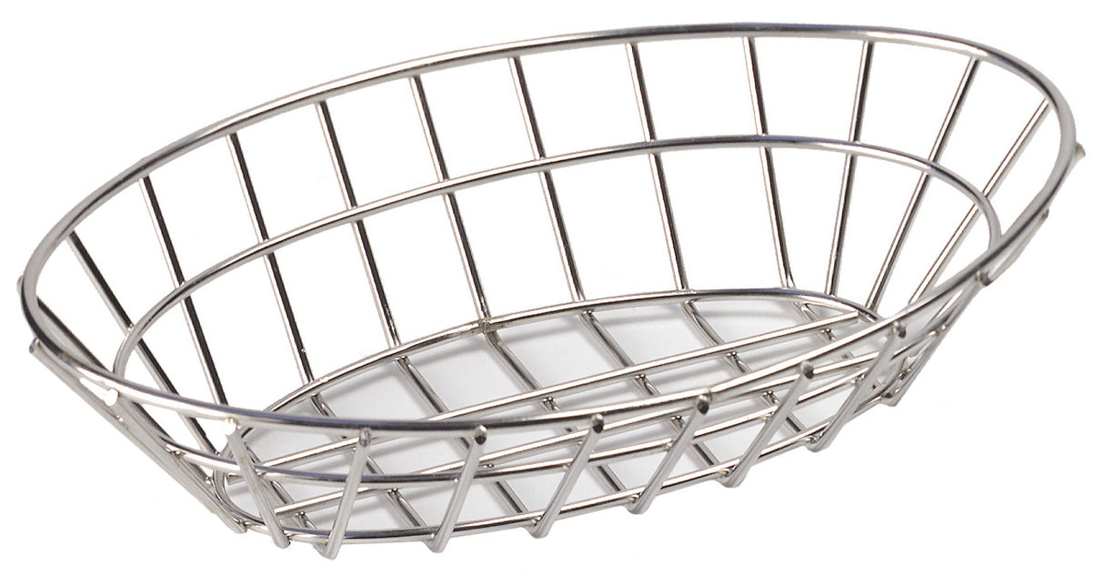 GET 4-82144 Stainless Steel Oval Grid Basket 9-1/4" x 6-1/2" x 2-1/4"H