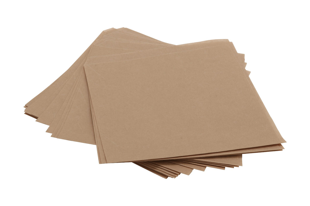 GET 4-T4000 Food-Safe Double-Open Bag / Wire Cone Basket Liner / Deli Wrap 7" x 7" - Brown Paper - 2000/Case