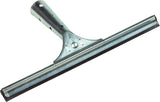 Carlisle 4007000 Flo-Pac Hand Held Window Squeegee with 12 " Black Rubber Blade and Stainless Steel Handle