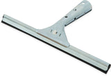 Carlisle 4007000 Flo-Pac Hand Held Window Squeegee with 12 " Black Rubber Blade and Stainless Steel Handle