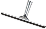Carlisle 4007000 Flo-Pac Hand Held Window Squeegee with 12 " Black Rubber Blade and Stainless Steel Handle