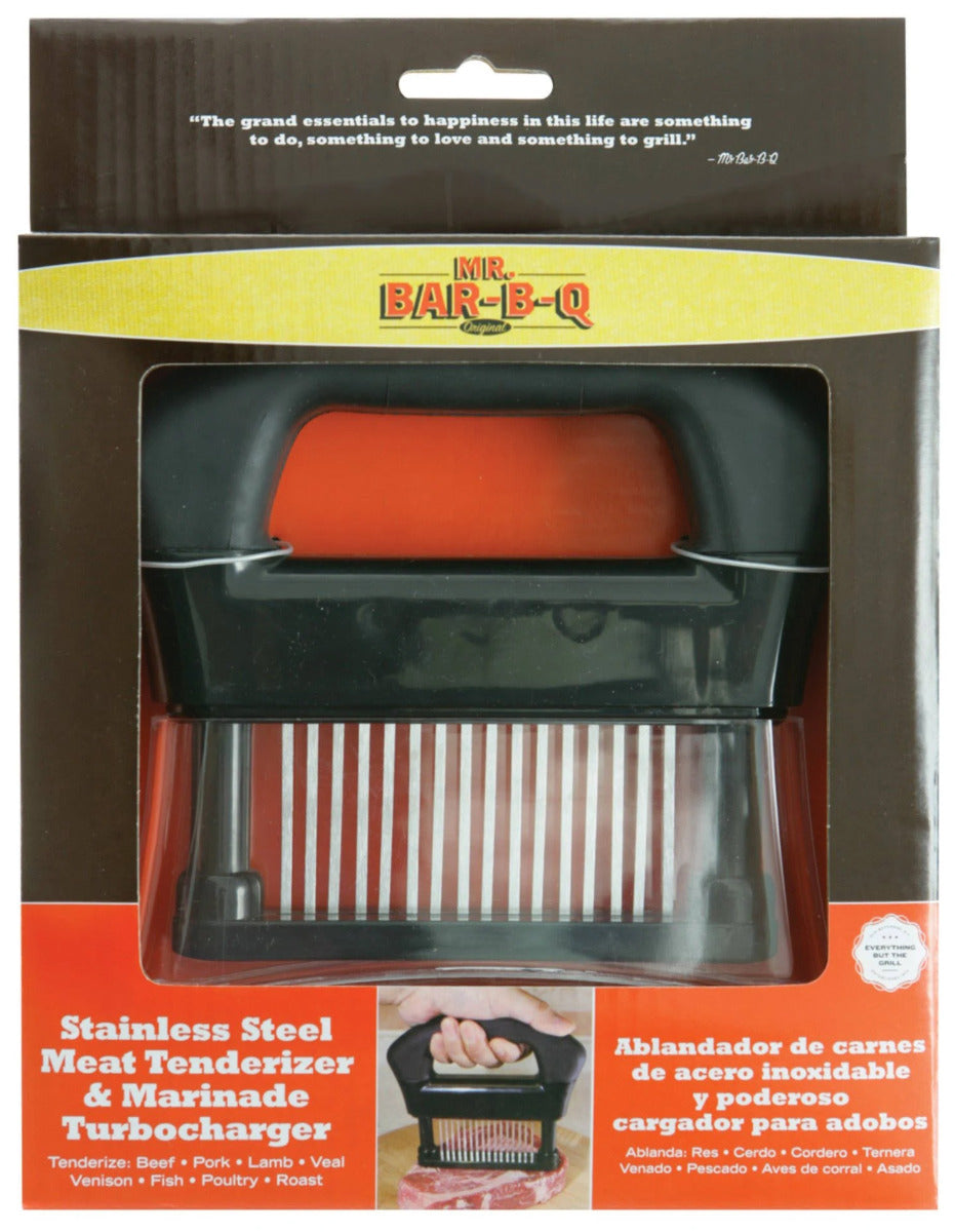 Chef Master 40136Y Mr. Bar-B-Q Premium Handheld Meat Tenderizer - 16-Blade