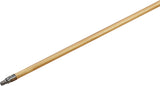 Carlisle 4027500 Metal Tip Threaded Wood Broom / Brush Handle 40" - Natural Lacquered