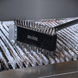 Carlisle 4029000 Sparta Broiler Master Grill Brush & Scraper with Stainless Steel Bristles and Wood Handle 30-1/2" OAL