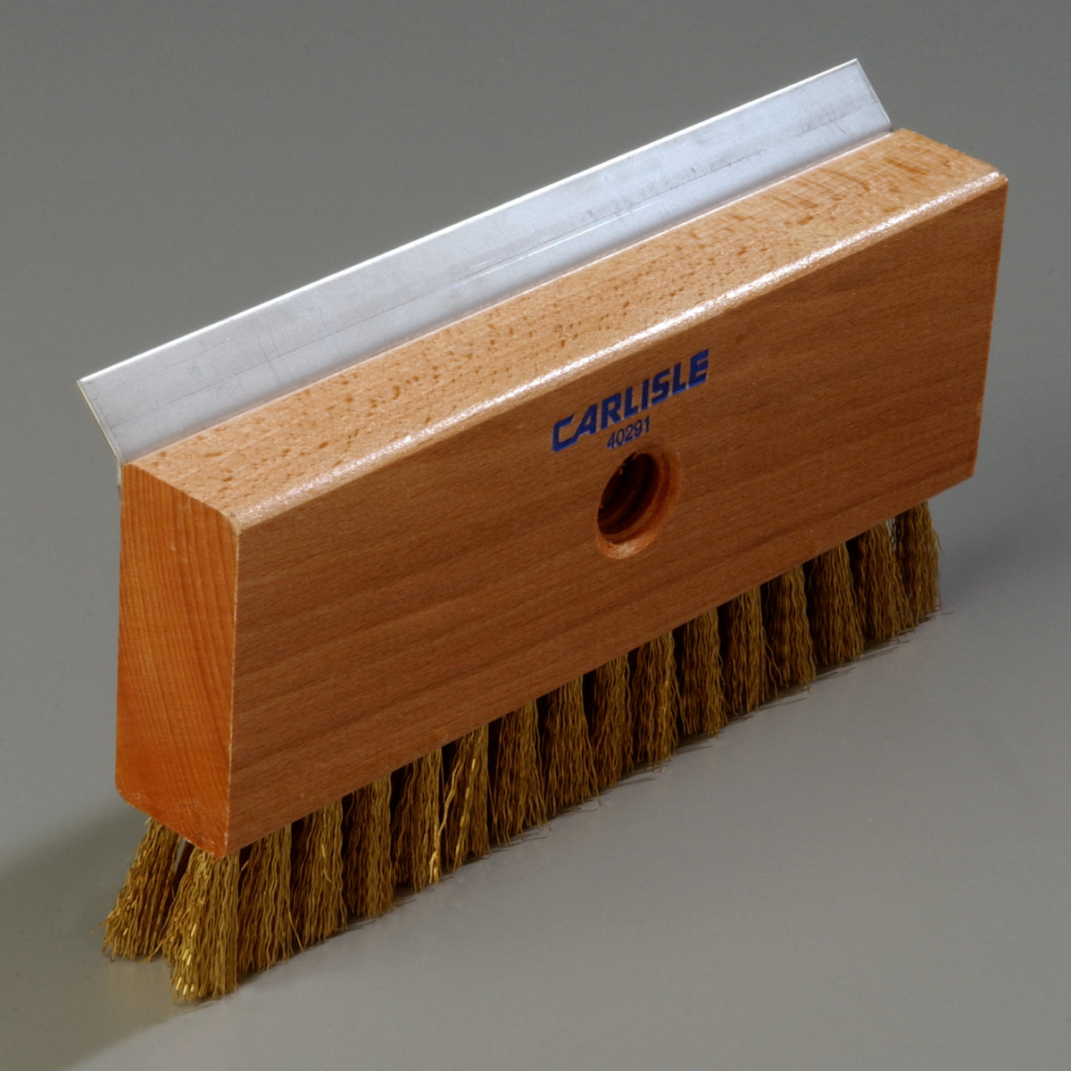 Carlisle 4029100 Sparta Pizza Oven / Grill Brush & Scraper Head with Brass Wire Bristles 8-1/2"