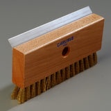 Carlisle 4029100 Sparta Pizza Oven / Grill Brush & Scraper Head with Brass Wire Bristles 8-1/2"