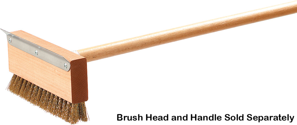 Carlisle 4029100 Sparta Pizza Oven / Grill Brush & Scraper Head with Brass Wire Bristles 8-1/2"